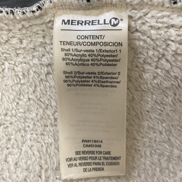 Merrell Transition Sherpa sweater hoodie women’s small full zip - Picture 8 of 8